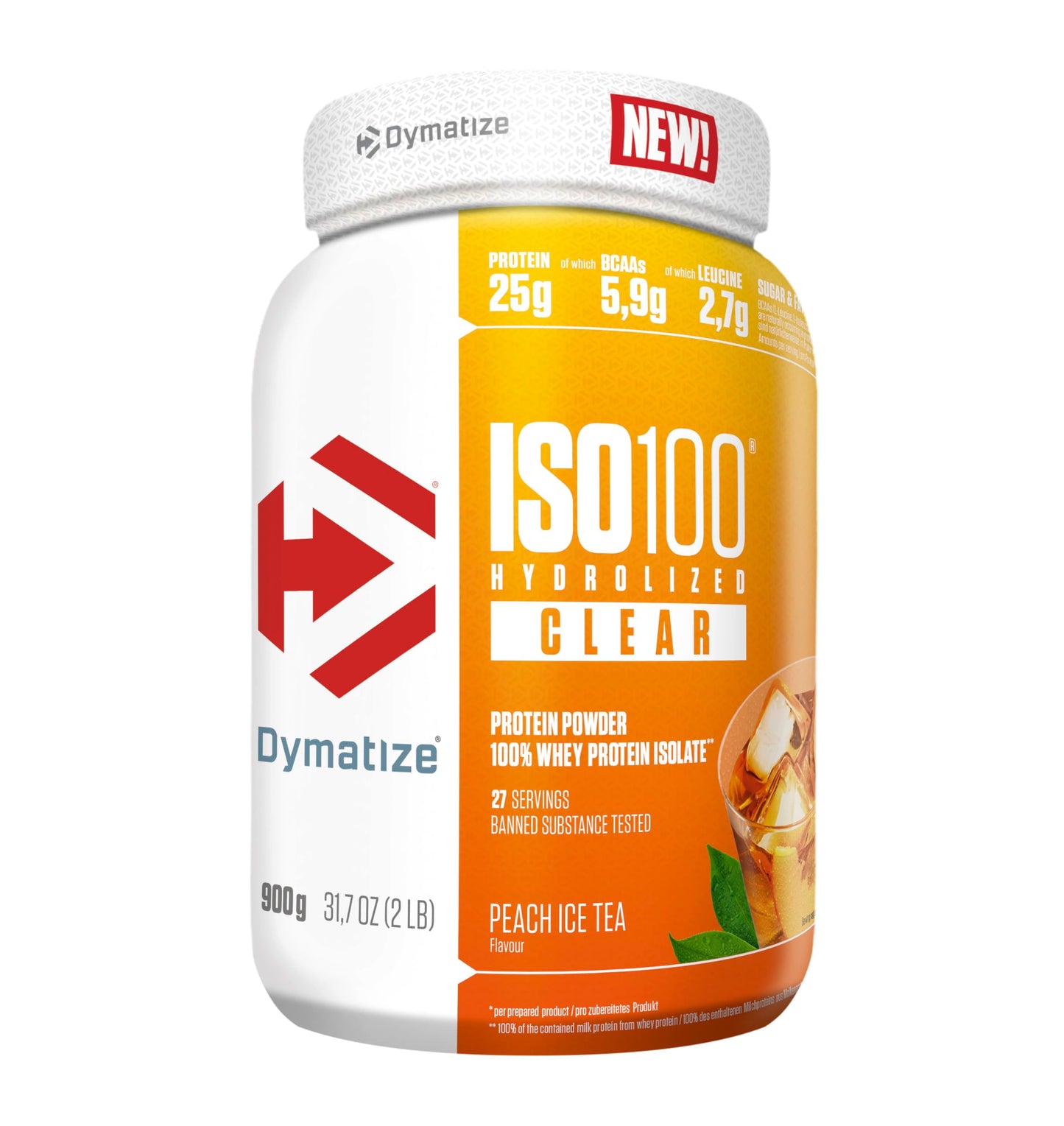 Dymatize  ISO 100 Hydrolyzed Clear Whey protein 900g