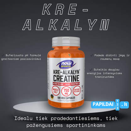 NOW Kre-Alkalyn (R) Creatine 750mg 240 caps