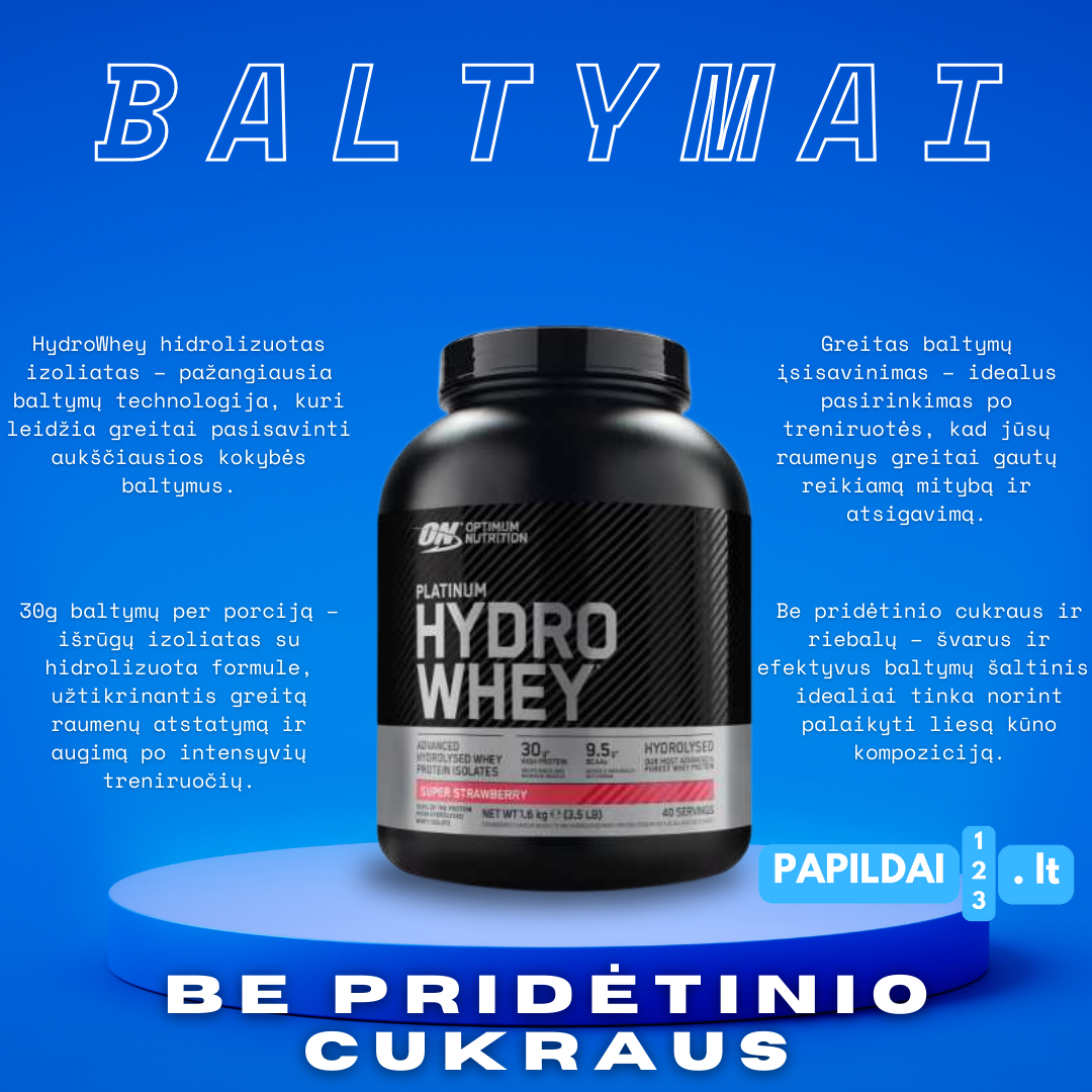ON Platinum HydroWhey Hidrolizuotas Izoliatas 1.6kg