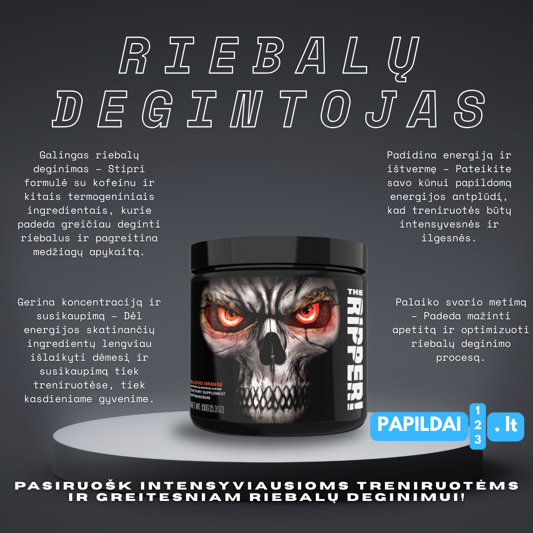 JNX Sports - The Ripper! Riebalų degintojas 30 porcijų