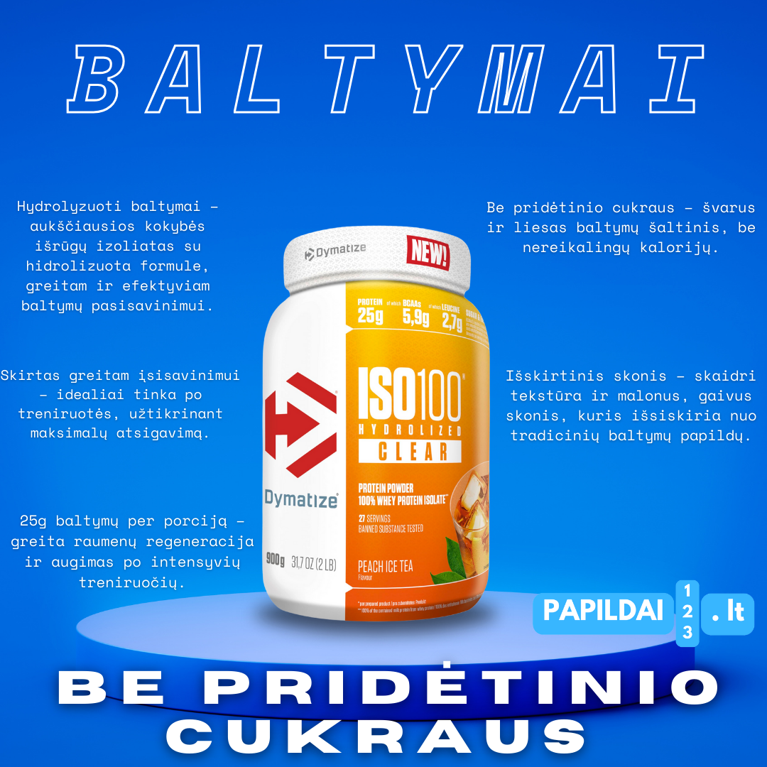 Dymatize  ISO 100 Hydrolyzed Clear Whey protein 900g