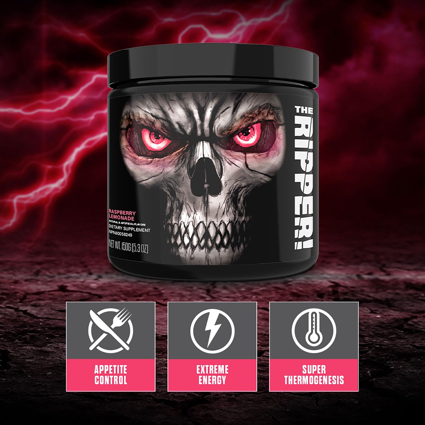 JNX Sports - The Ripper! Riebalų degintojas 30 porcijų