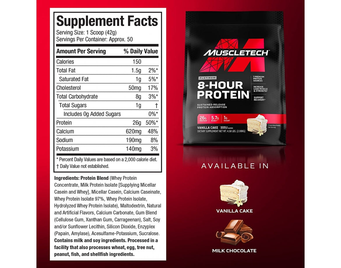 MuscleTech Platinum 8 hour protein 2kg